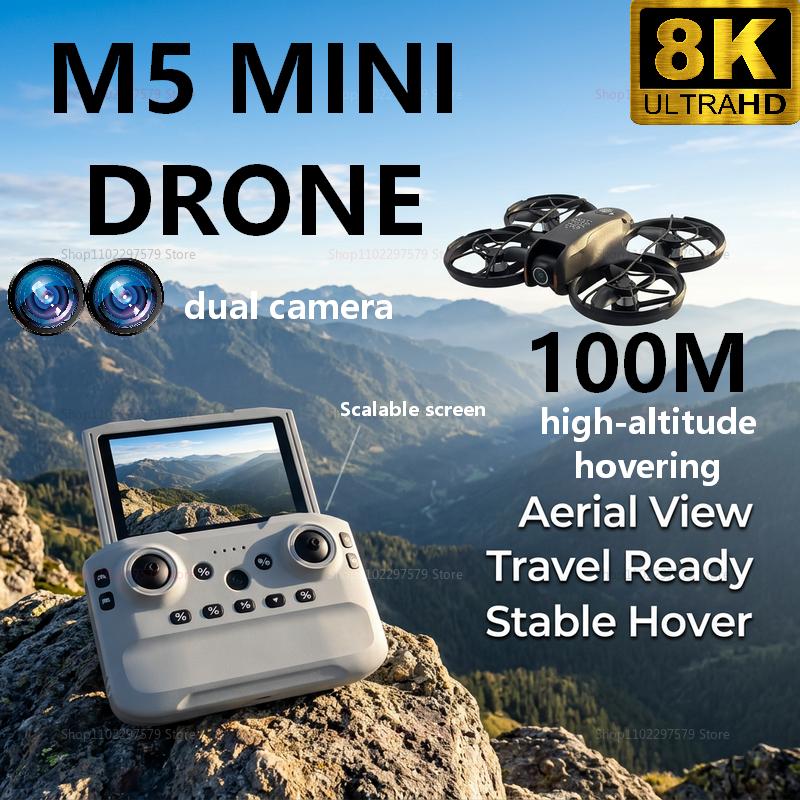 2026 New M5 Mini Drone 8K HD C - Rc Helicopter Gyro ulasan dan harga