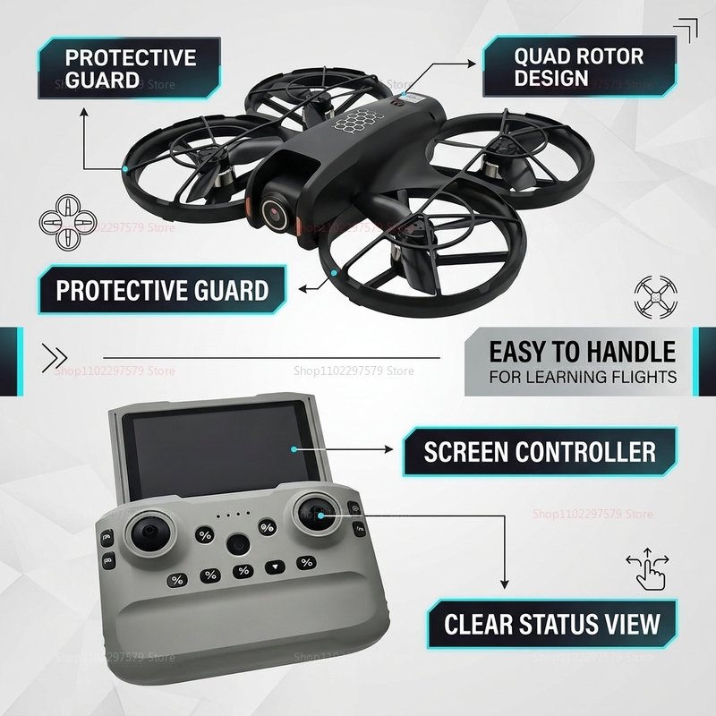 2026 New M5 Mini Drone 8K HD C - Rc Helicopter Gyro ulasan dan harga