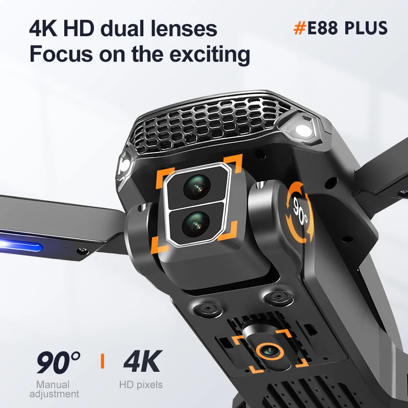New E88 Plus Quadcopter Drone: - Rc Helicopter Case ulasan dan harga